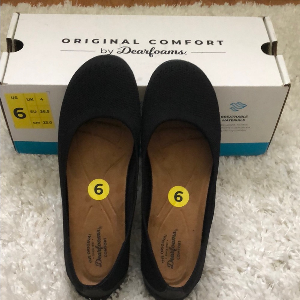 Dearfoams Women's Black Comfort Shoes US6/UK4/EU36.5